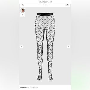 Marine Serre Black Monogram Stockings